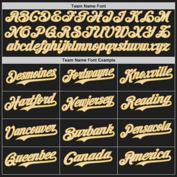 Custom Black Cream-Old Gold Authentic Baseball Jersey