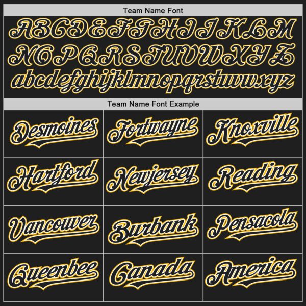 Custom Black White-Gold Authentic Baseball Jersey
