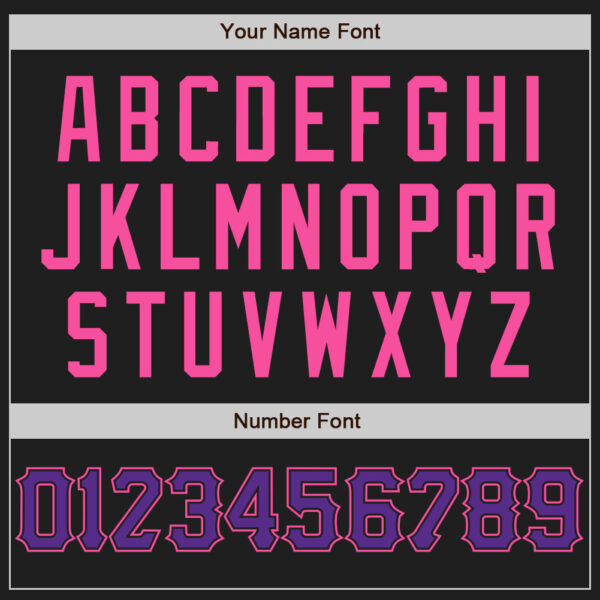 Custom Black Purple-Pink Authentic Baseball Jersey