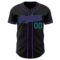 Custom Black Purple-Teal Authentic Baseball Jersey