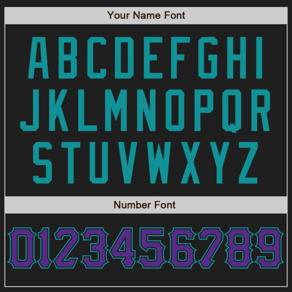 Custom Black Purple-Teal Authentic Baseball Jersey