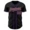 Custom Black Purple-Old Gold Authentic Baseball Jersey