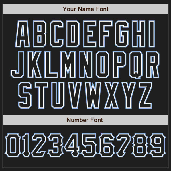 Custom Black White-Light Blue Authentic Baseball Jersey