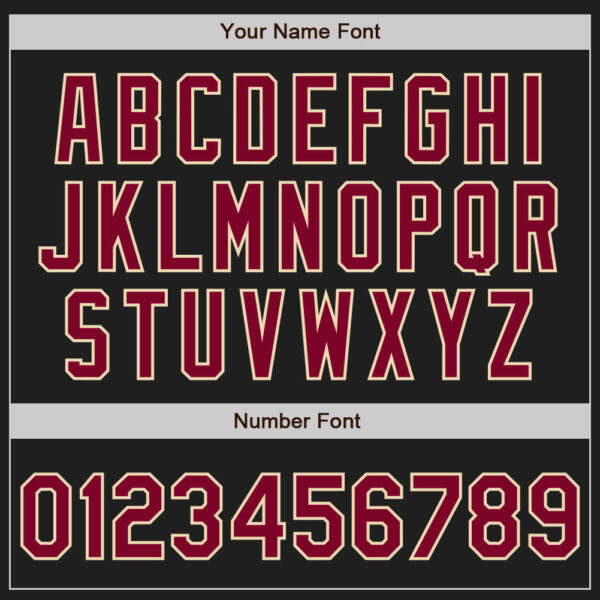 Custom Black Maroon-Cream Authentic Baseball Jersey
