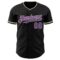 Custom Black Purple-Cream Authentic Baseball Jersey