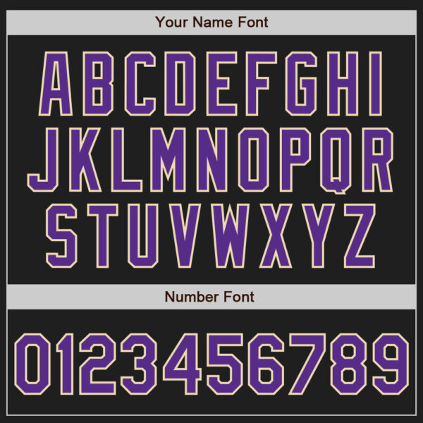 Custom Black Purple-Cream Authentic Baseball Jersey