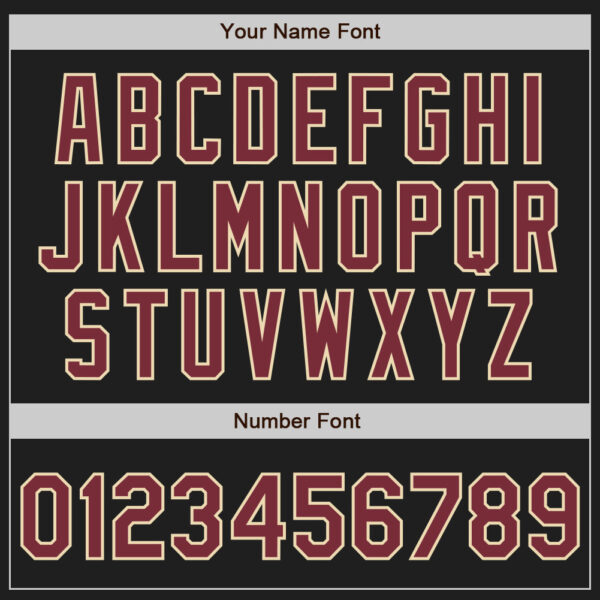Custom Black Burgundy-Cream Authentic Baseball Jersey