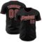 Custom Black Crimson-Cream Authentic Baseball Jersey