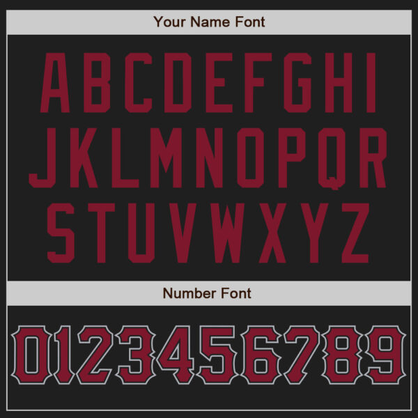 Custom Black Crimson-Gray Authentic Baseball Jersey