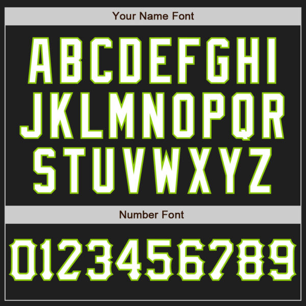 Custom Black White-Neon Green Authentic Baseball Jersey