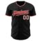 Custom Black Red-White Authentic Baseball Jersey