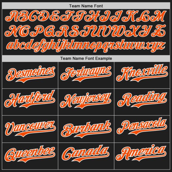 Custom Black Orange-White Authentic Baseball Jersey