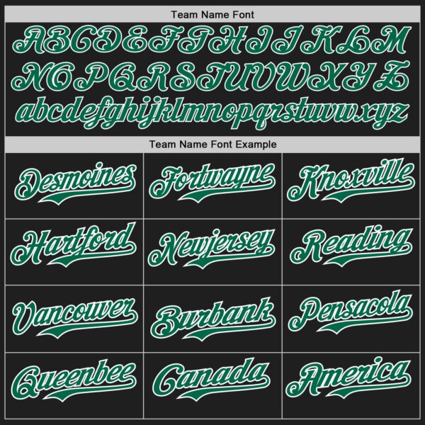 Custom Black Kelly Green-White Authentic Baseball Jersey
