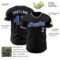 Custom Black Royal-White Authentic Baseball Jersey
