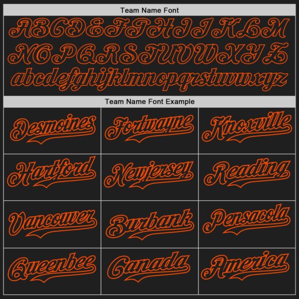 Custom Black Orange Authentic Baseball Jersey