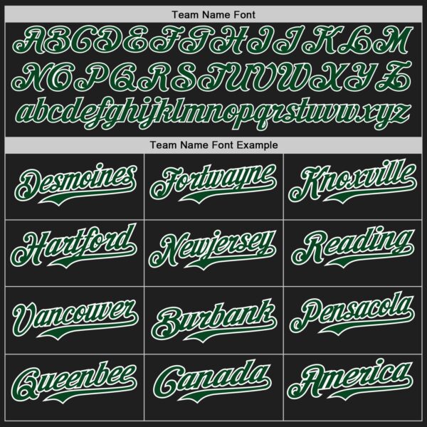 Custom Black Green-White Authentic Baseball Jersey