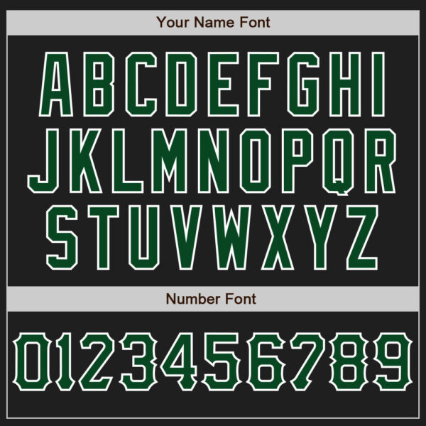 Custom Black Green-White Authentic Baseball Jersey