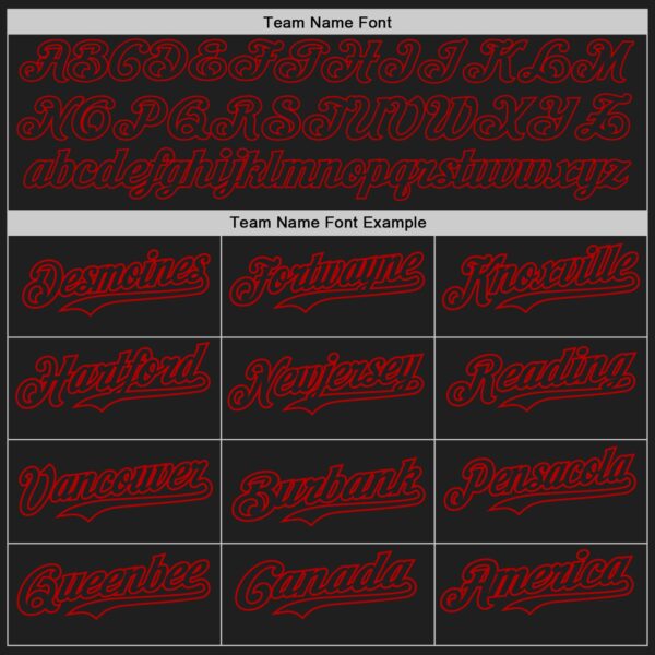 Custom Black Red Authentic Baseball Jersey