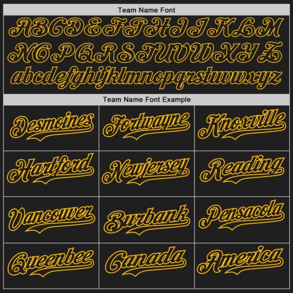 Custom Black Gold Authentic Baseball Jersey