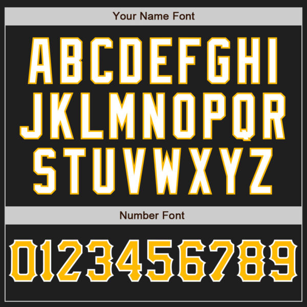 Custom Black Gold-White Authentic Baseball Jersey