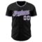 Custom Black Gray Purple-White Authentic Baseball Jersey