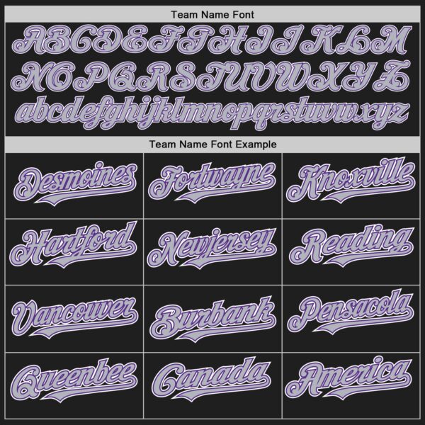 Custom Black Gray Purple-White Authentic Baseball Jersey