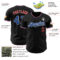 Custom Black Royal Red-White Authentic Baseball Jersey