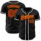 Custom Black Red-Yellow Authentic Baseball Jersey