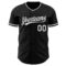 Custom Black White Authentic Baseball Jersey