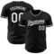 Custom Black White Authentic Baseball Jersey