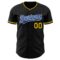 Custom Black Royal Yellow-White Authentic Baseball Jersey