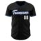 Custom Black White-Royal Authentic Baseball Jersey