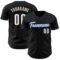 Custom Black White-Royal Authentic Baseball Jersey