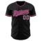 Custom Black Gray-Pink Authentic Baseball Jersey