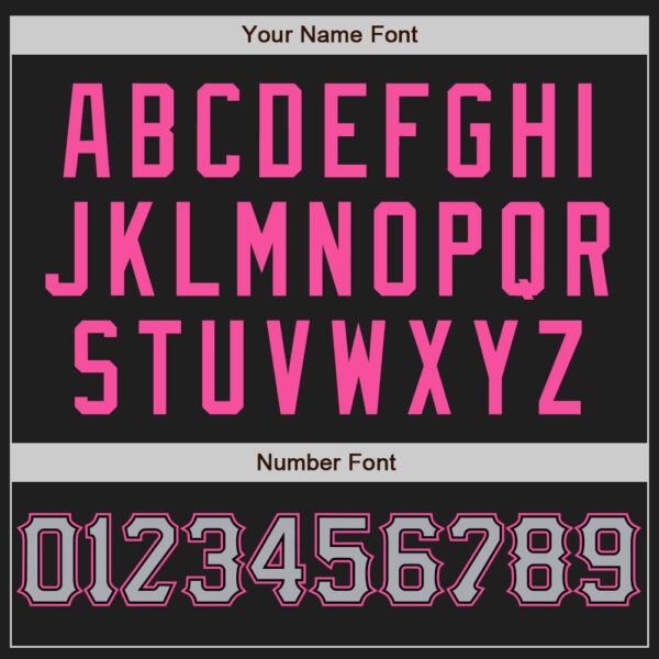 Custom Black Gray-Pink Authentic Baseball Jersey