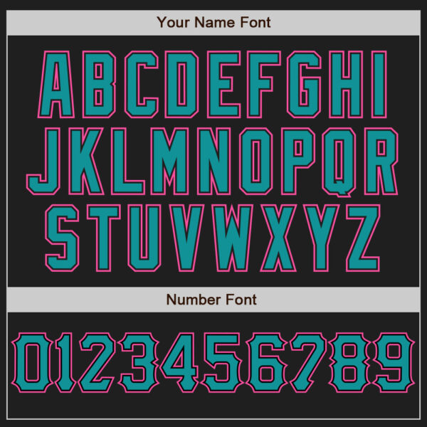Custom Black Teal-Pink Authentic Baseball Jersey