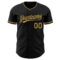 Custom Black Old Gold Authentic Baseball Jersey