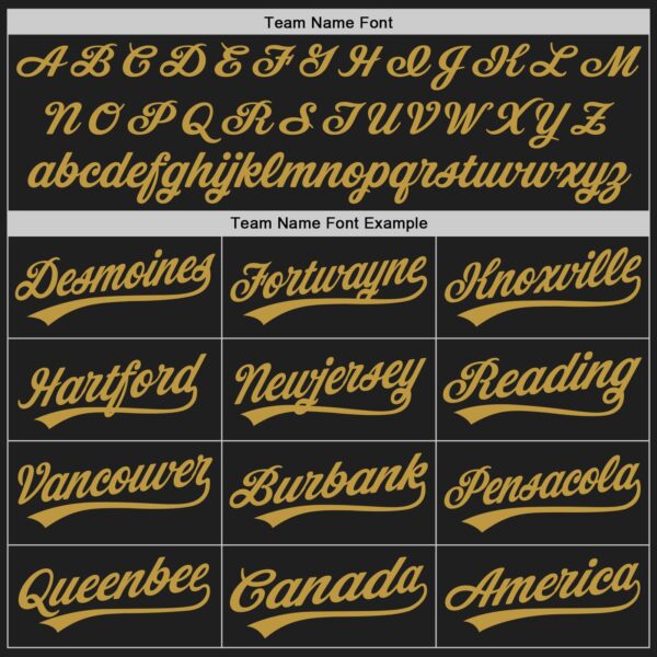Custom Black Old Gold Authentic Baseball Jersey