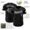 Custom Black Steel Gray-White Authentic Baseball Jersey