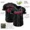 Custom Black Maroon-Gray Authentic Baseball Jersey