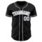 Custom Black White-Gray Authentic Baseball Jersey