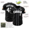 Custom Black White-Gray Authentic Baseball Jersey