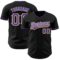 Custom Black Purple White-Old Gold Authentic Baseball Jersey