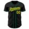 Custom Black Yellow-Kelly Green Authentic Baseball Jersey