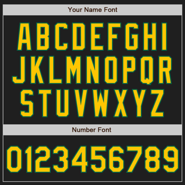 Custom Black Yellow-Kelly Green Authentic Baseball Jersey