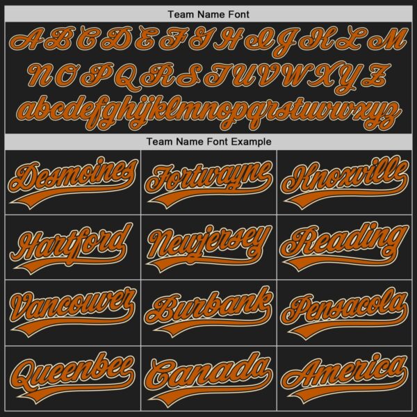 Custom Black Texas Orange-Cream Authentic Baseball Jersey