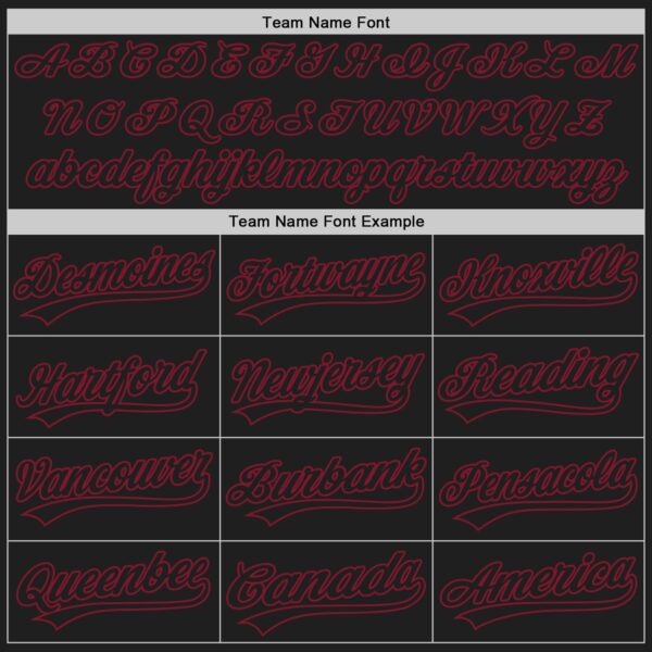 Custom Black Crimson Authentic Baseball Jersey