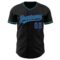 Custom Black Purple-Teal Authentic Baseball Jersey