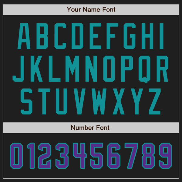 Custom Black Purple-Teal Authentic Baseball Jersey
