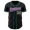 Custom Black Purple Cream-Teal Authentic Baseball Jersey